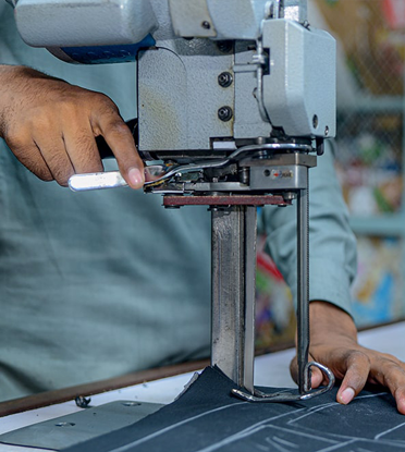 Close-up of premium leather material and craftsmanship