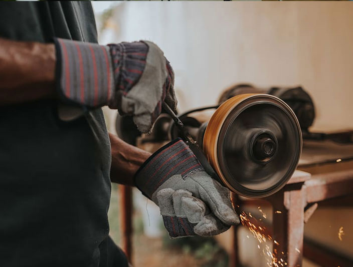 Leather craftsmanship and industrial-grade finishing details